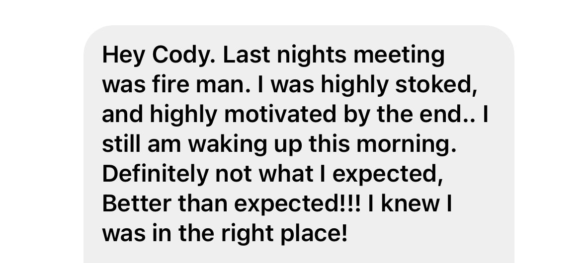 Book 30 minute ZOOM with Cody